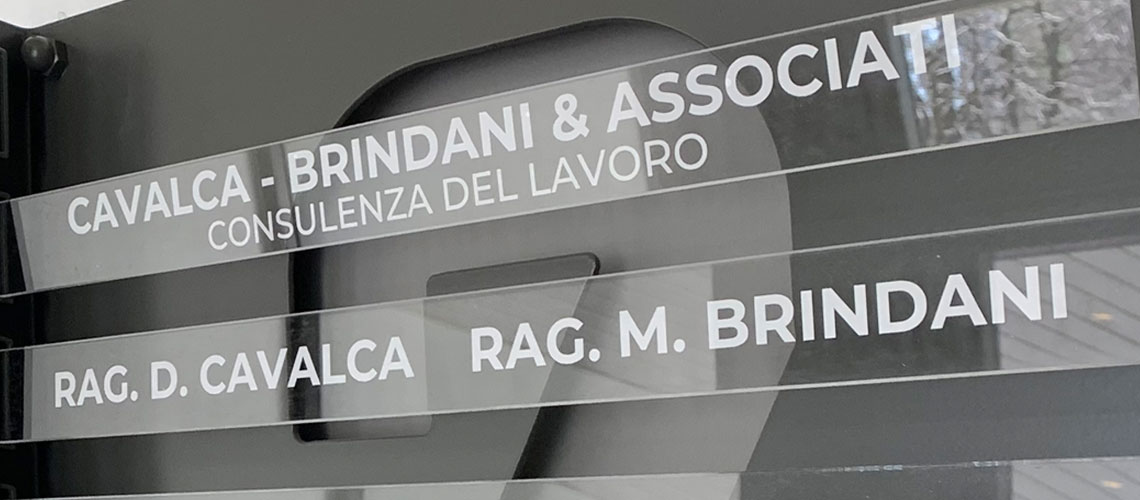 Cavalca Brindani e associati sede di Reggio Emilia - targa